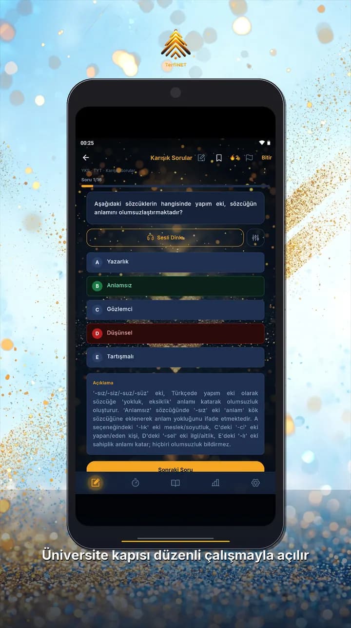 TerfiNET YKS + DGS + ALES mağaza ekranı 1